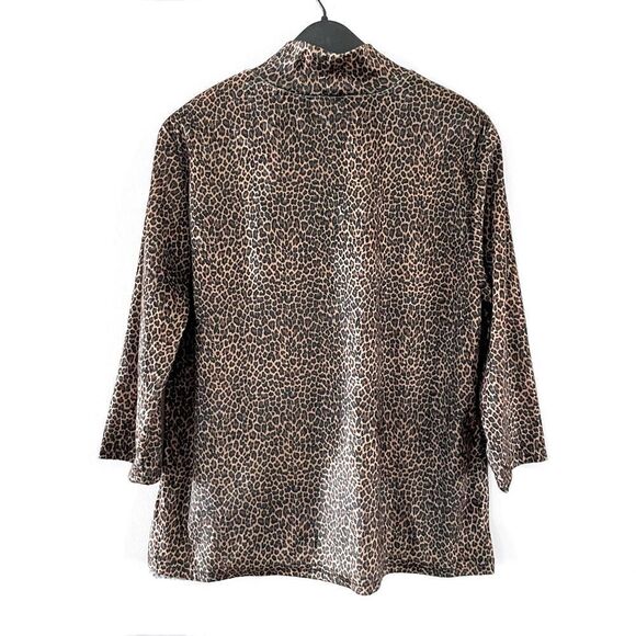 Vintage Velvet Leopard Print Top - Picture 3 of 5